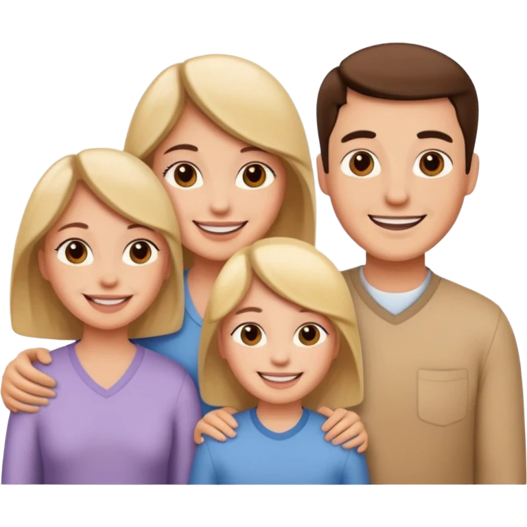 mom, dad, son and daughter emoji