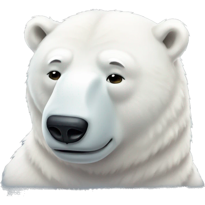 sleepy white polar bear cute eyes emoji