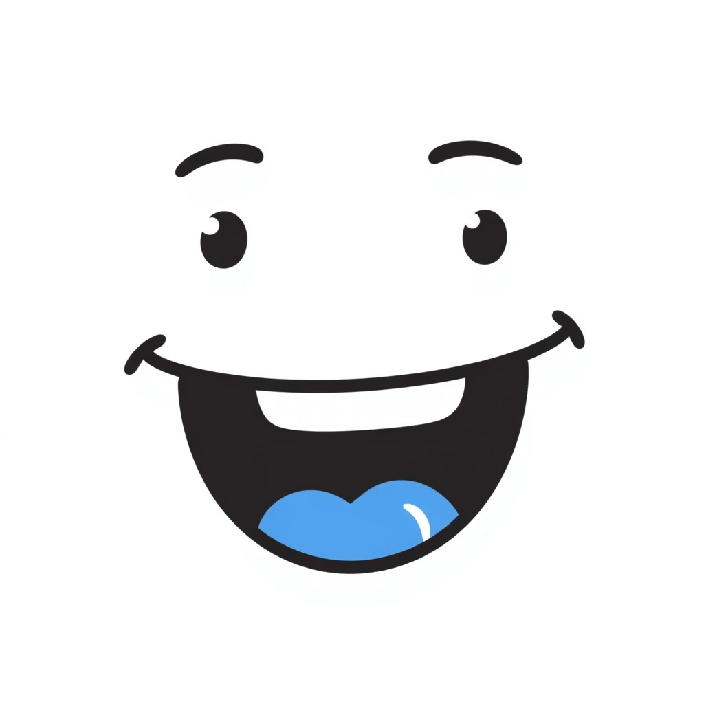 Simple face with blue lips and chattering teeth emoji