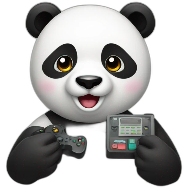 Panda con consola emoji