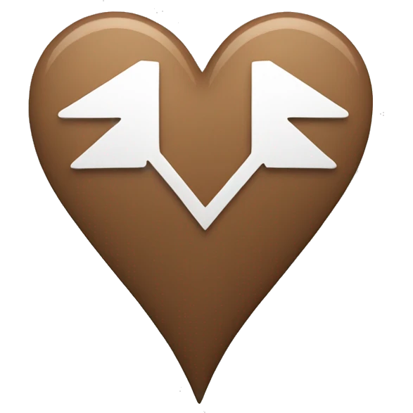 Arrow with white heart emoji