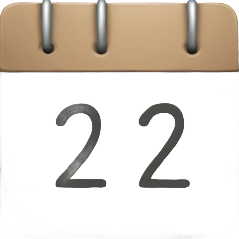 A calendar with the number 13 emoji