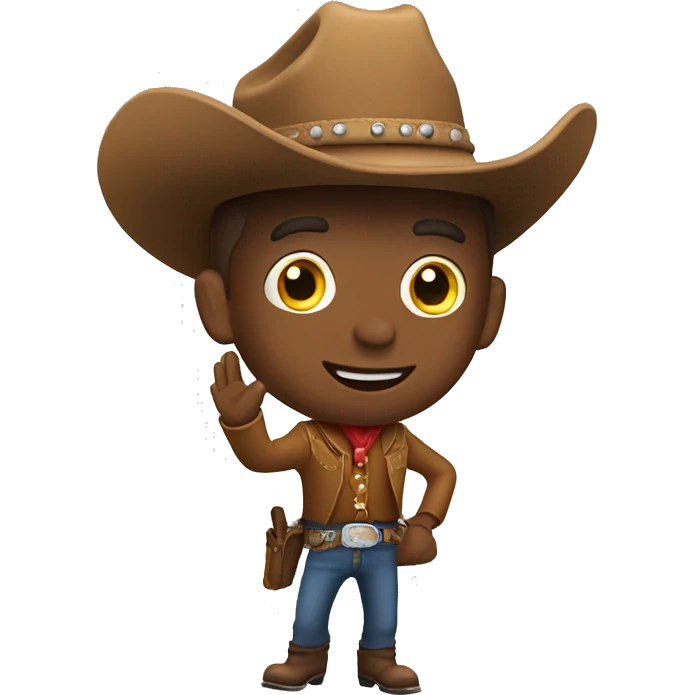 Cowboy waving hello emoji