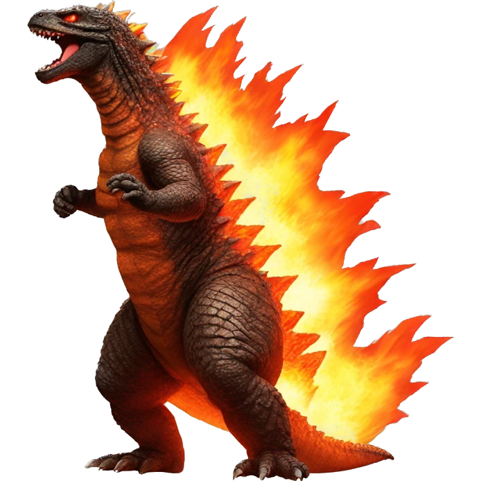 fire shot Godzilla  emoji