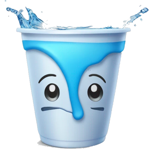 spilling cup water splash emoji