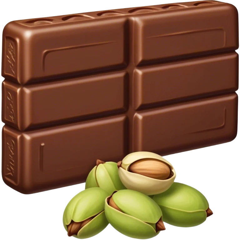 Chocolate bar with pistachio filling emoji