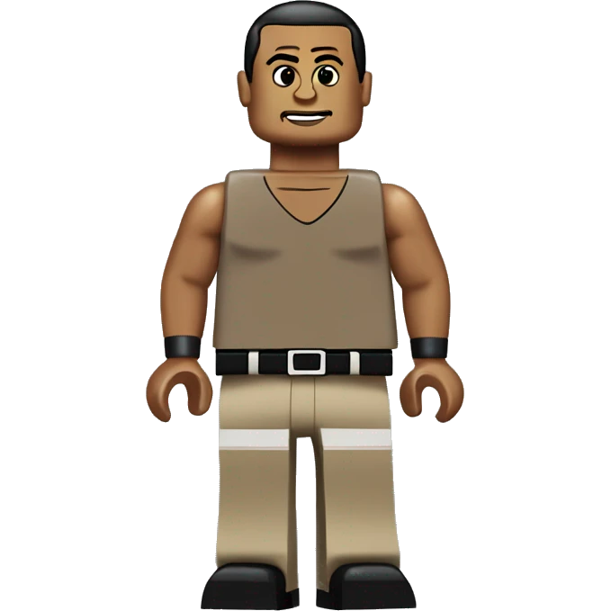 Dwayne Johnson lego full body emoji