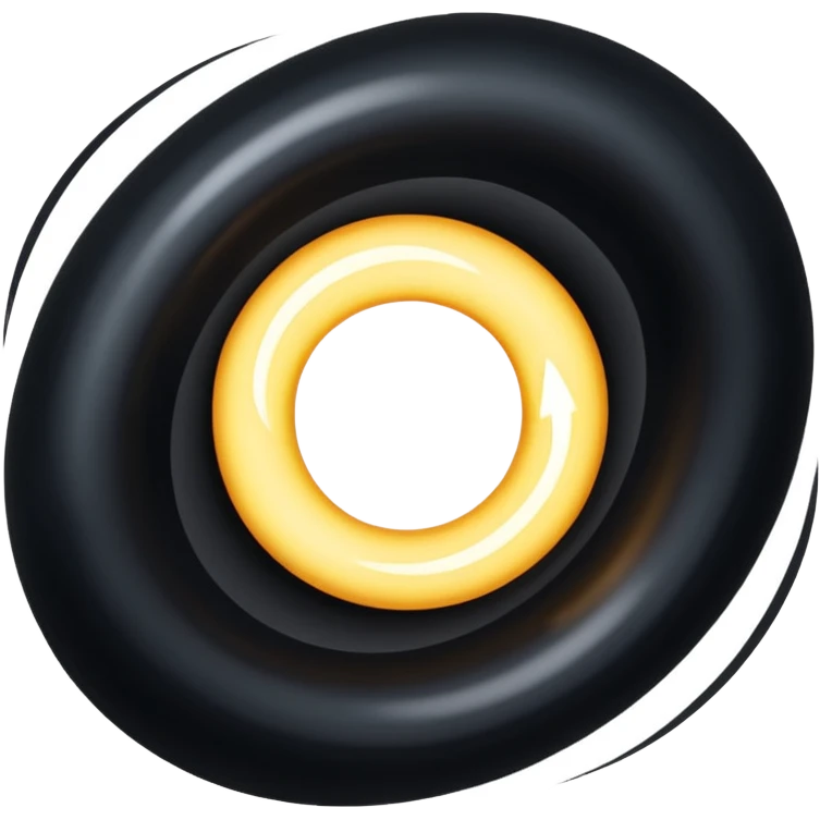 black hole, dark center with light ring emoji