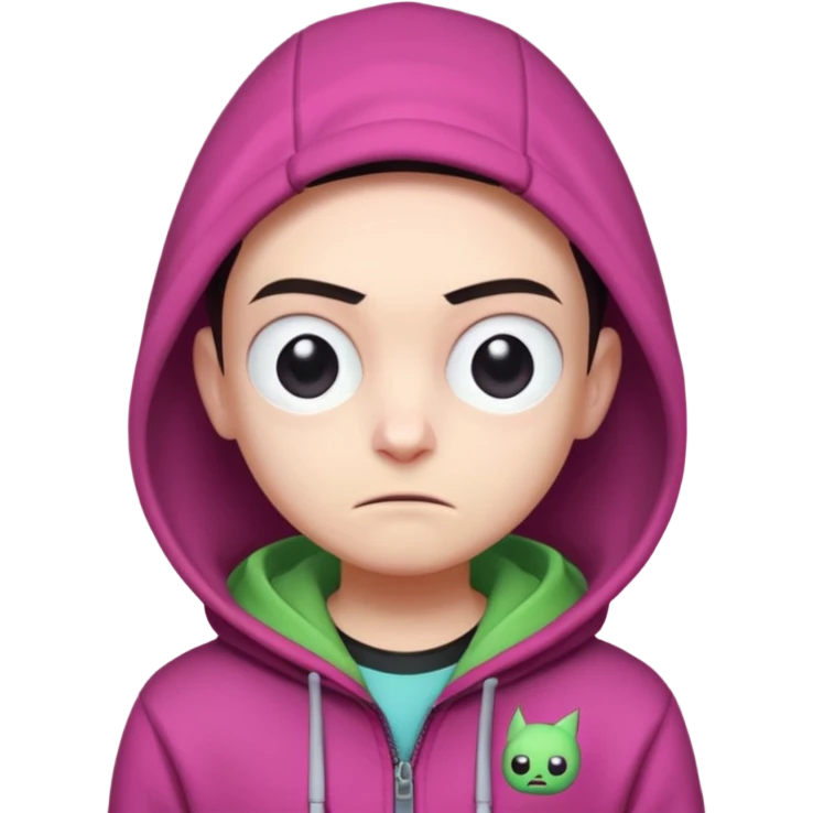 Joe Bart the YouTuber wearing a Gir from invader Zim hoodie. emoji