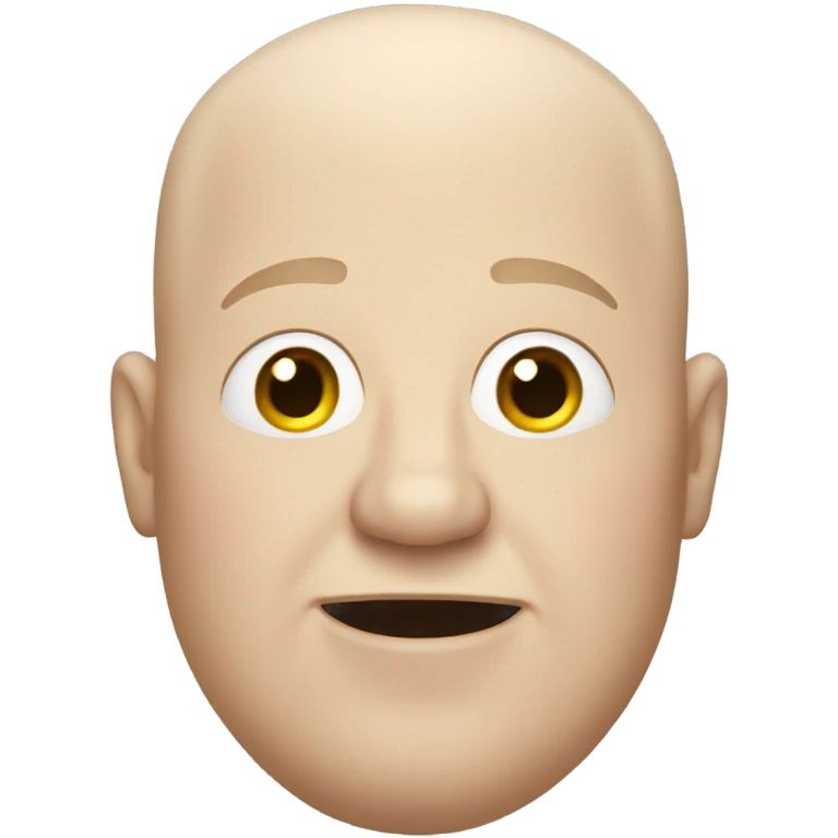 fat bald white man with gross breath no mustache  emoji