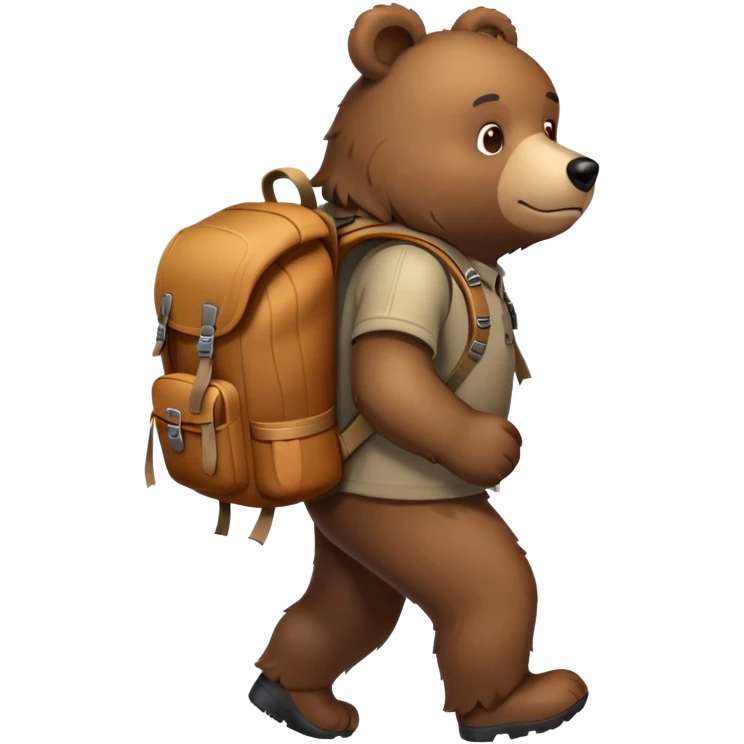 Bear with backpack emoji