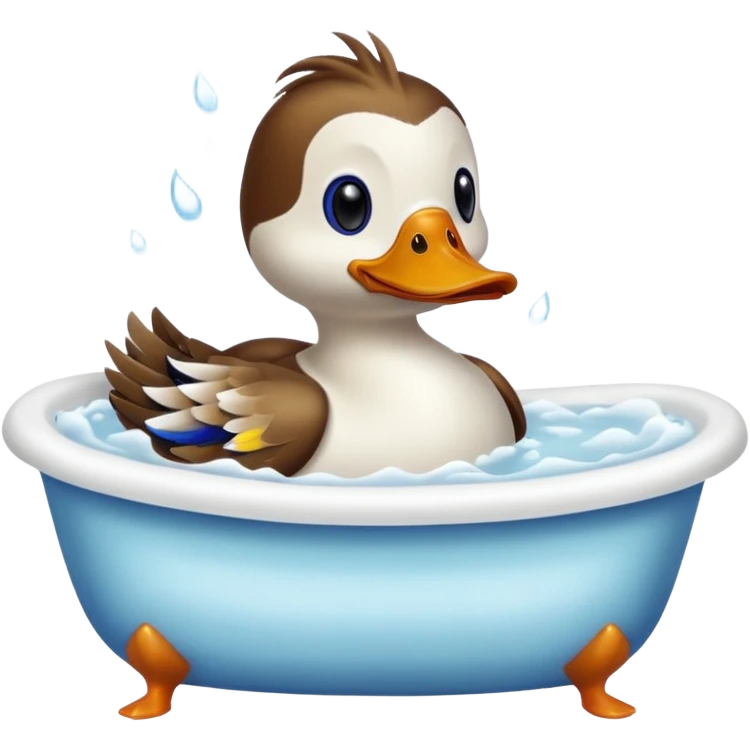 Duck in bathroom emoji