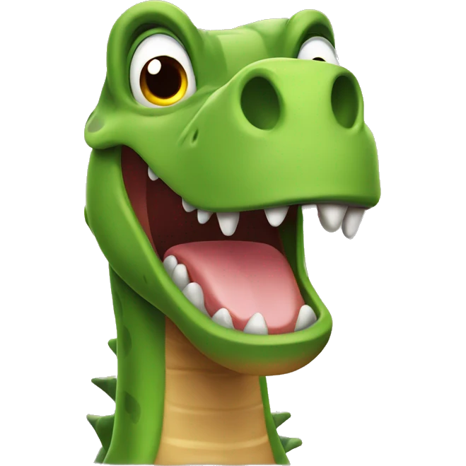 goofy dinosaur  emoji