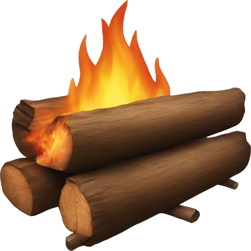 Log fire emoji