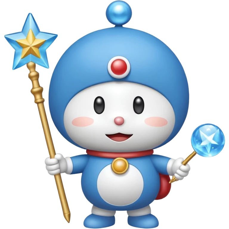Doraemon with magic wand emoji