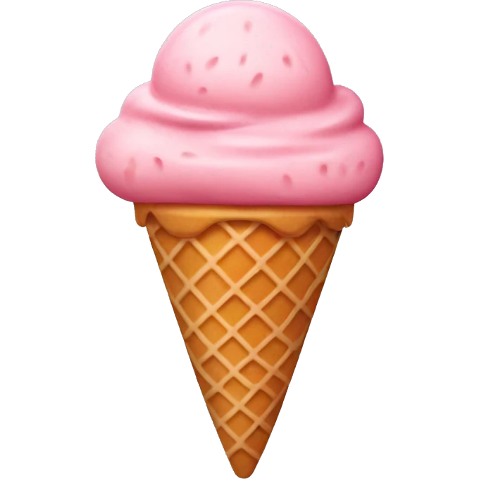 Strawberry ice-cream emoji
