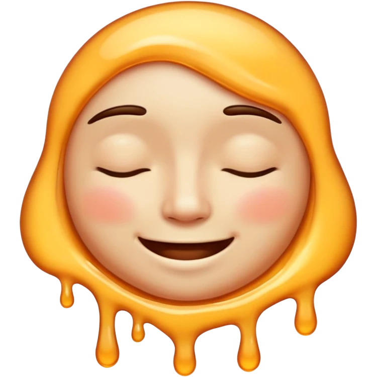 Melting from pleasure emoji