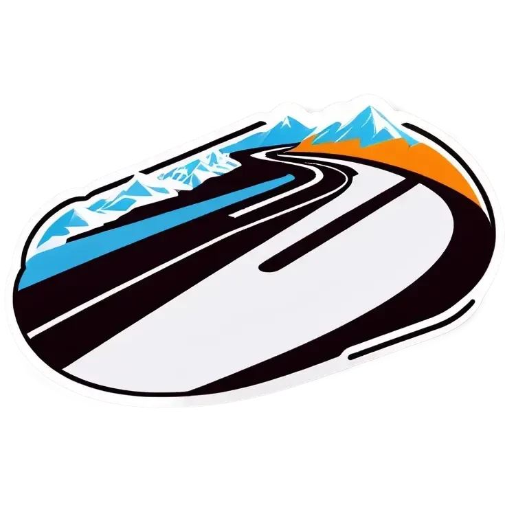 Racetrack with snow in winter emoji