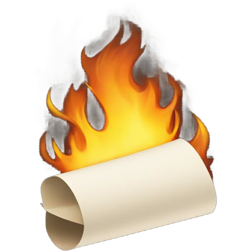 Burn paper emoji