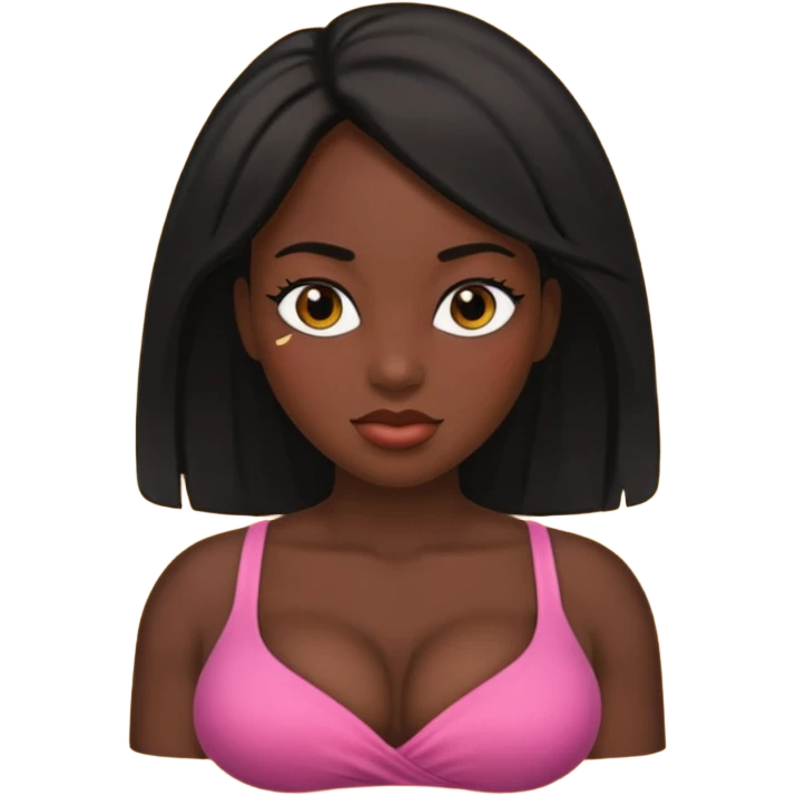 Woman black with big titties emoji