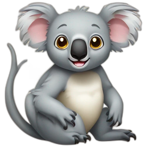 Koala sur dragon de Komodo  emoji