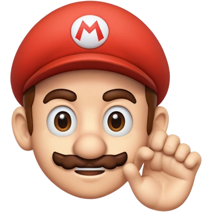 Looking like super Mario emoji