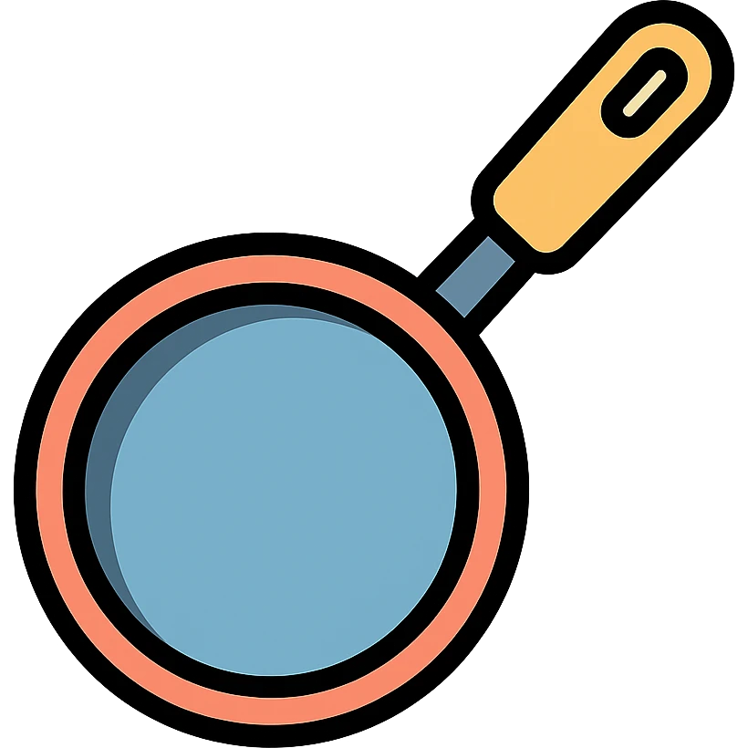 a pan, icon style, with a slight 3D effect emoji