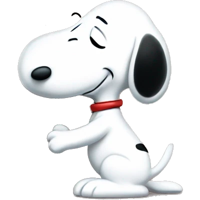 Snoopy eating chocolate emoji