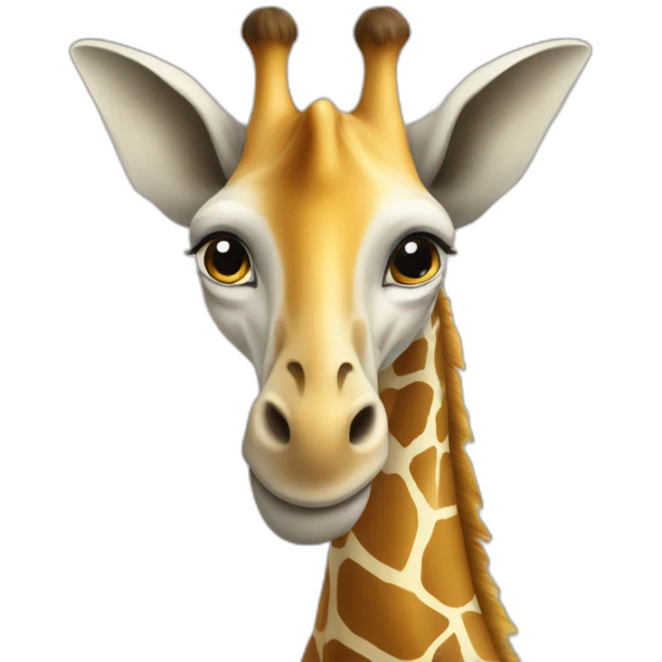 Girafe sur elephant emoji