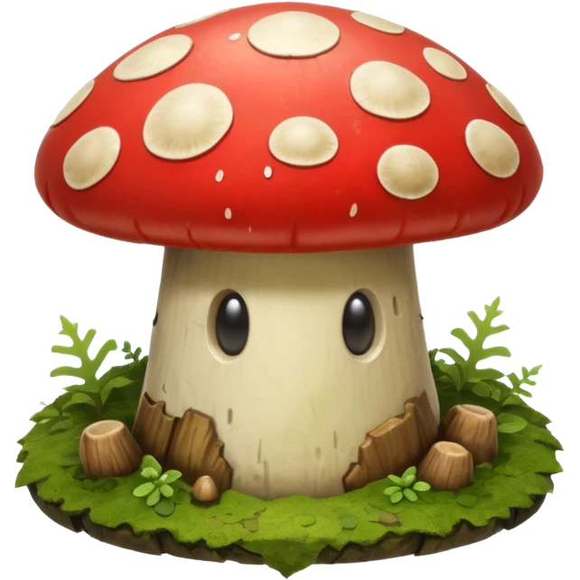 forest warrior mushroom shield object icon, rugged mushroom-cap shield, moss details, natural fantasy look, 3D cartoon, mobile game icon style, centered, clean background, no text, no watermark
 
 emoji