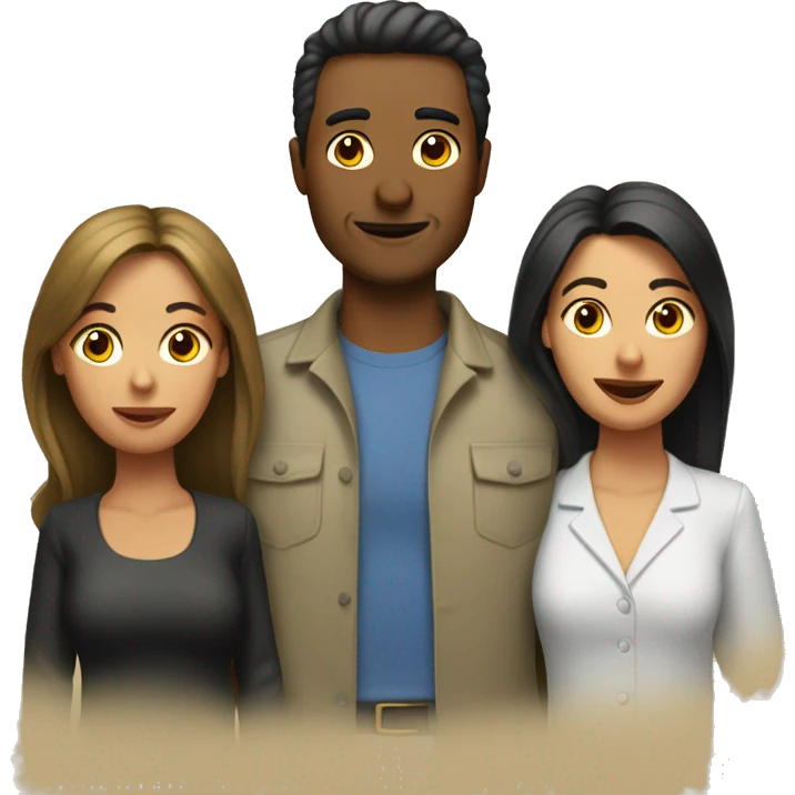 3 mujeres 1 hombre  emoji