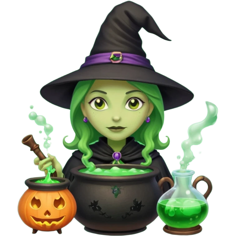 green witch cooking potion emoji