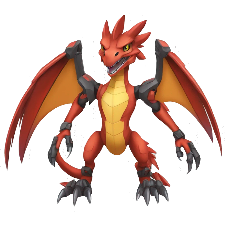  Cool Edgy Digimon-Fakemon-Guilmon-Velociraptor-Dragon-Mecha full body emoji