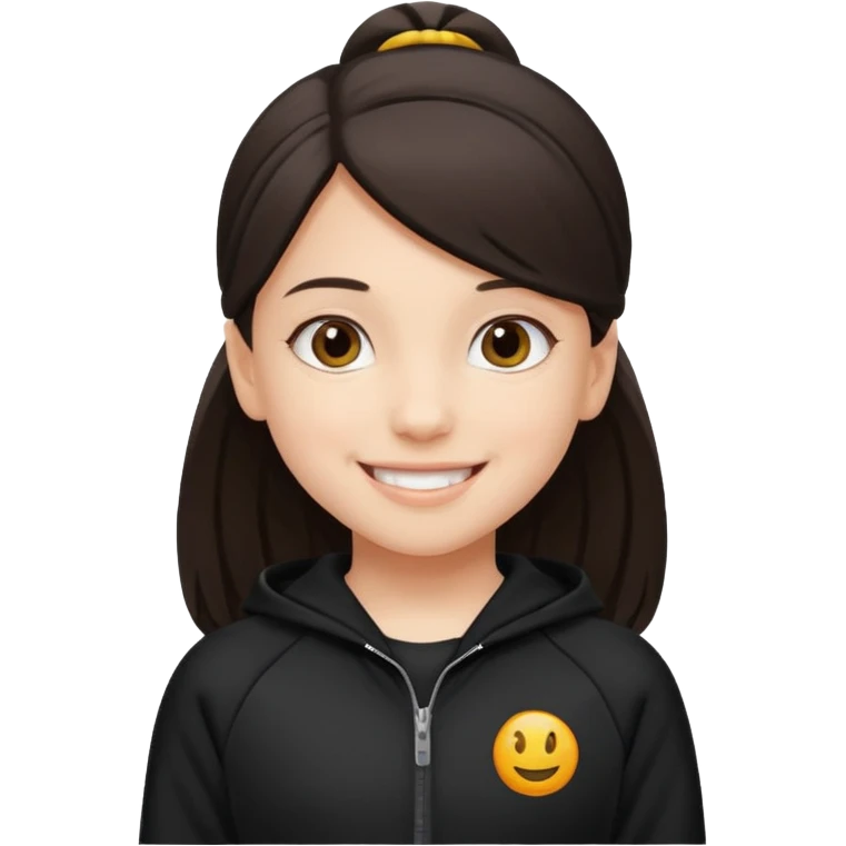 검은 트레이닝복  입은 초딩여자 아이. emoji