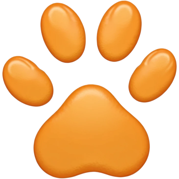 a very light pale pastel yellow-orange pawprint emoji