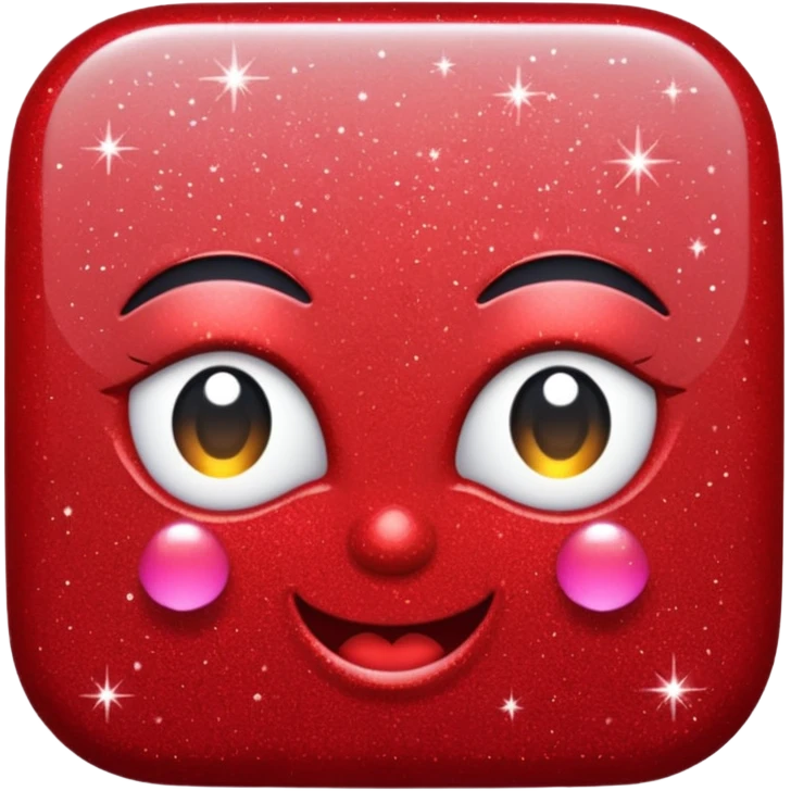 red glitter natal emoji