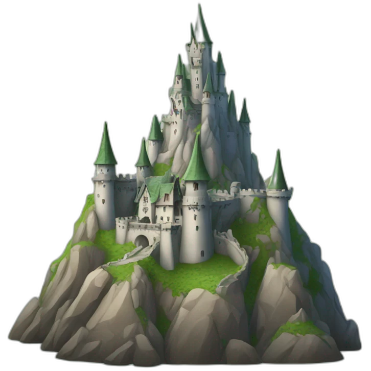evil elvish mountain castle emoji