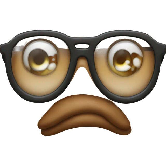 Poop emoji with glasses  emoji