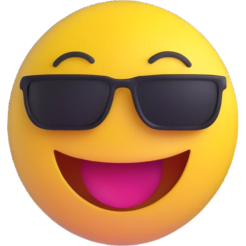 playful and friendly smiley face, 3D emoji style, no background, for a French memecoin Discord server French Cabal emoji