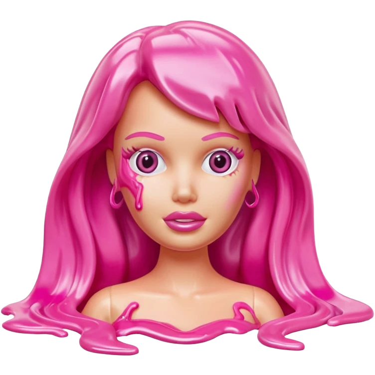Melted Barbie doll emoji
