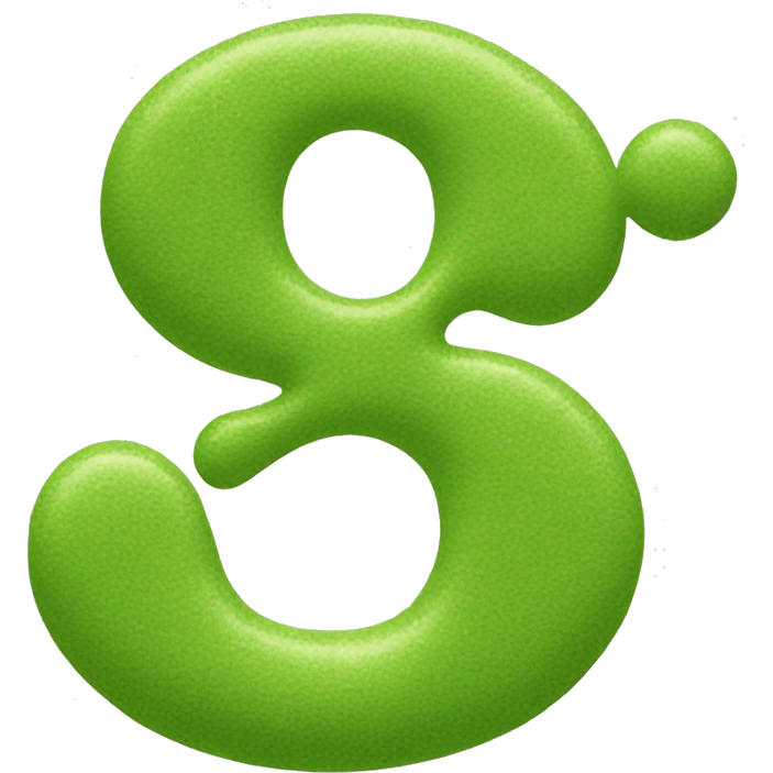 word “matcha” that looks like a bubble letter  emoji