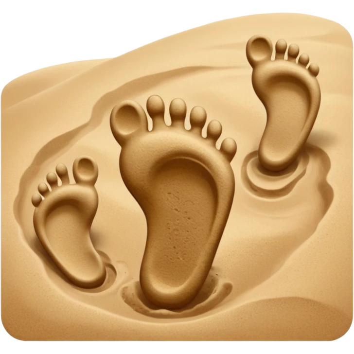 two footprints: child and adult emoji