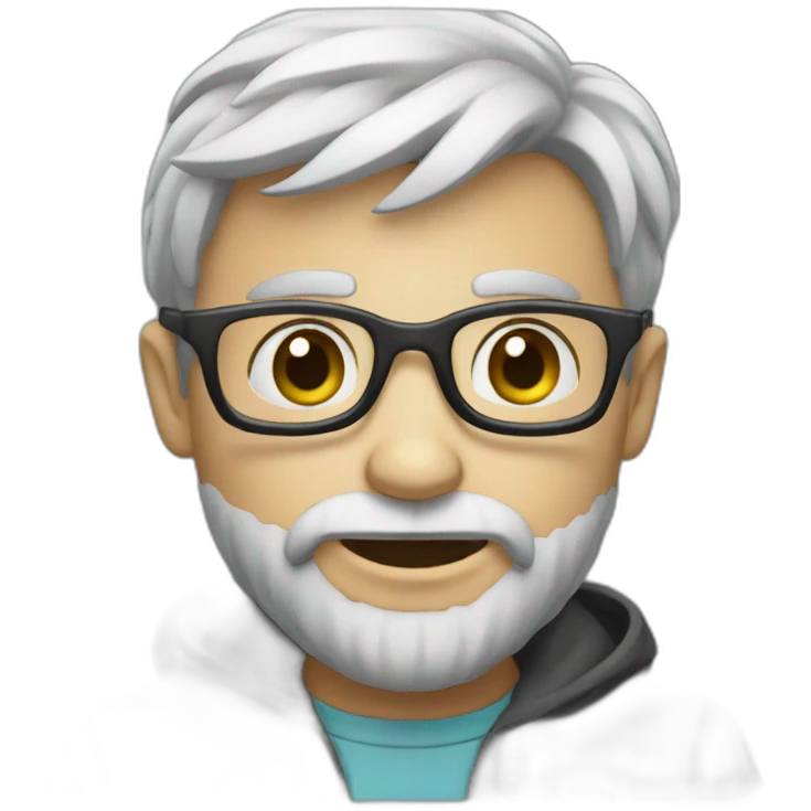 Intelectual con notebook emoji