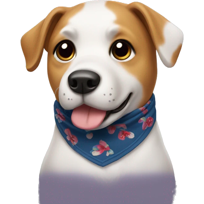 dog with bandana emoji