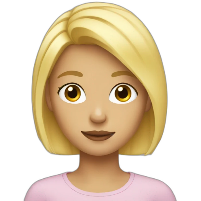 Fille blonde emoji