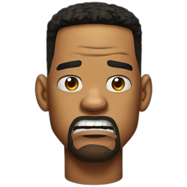 will smith angry head emoji