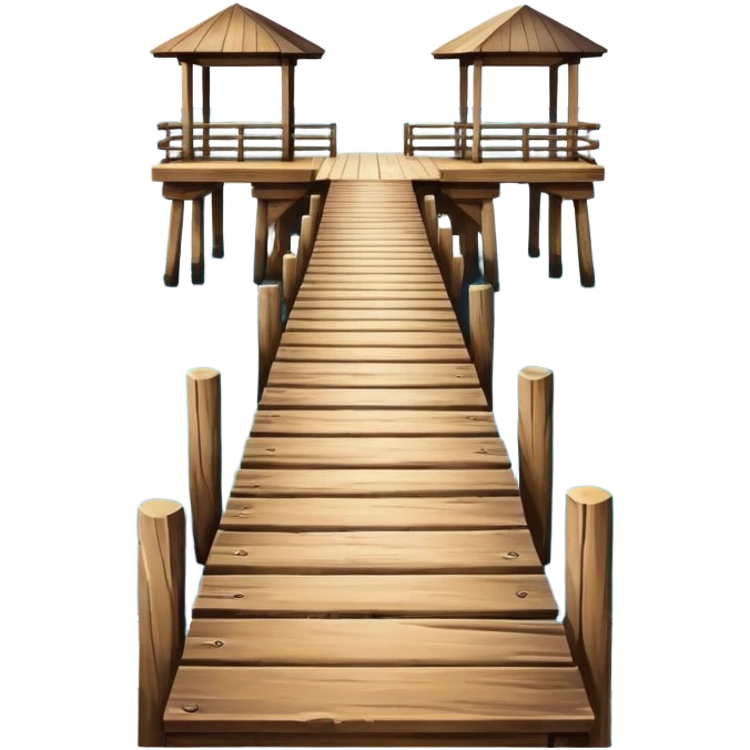 Pier on ocean emoji