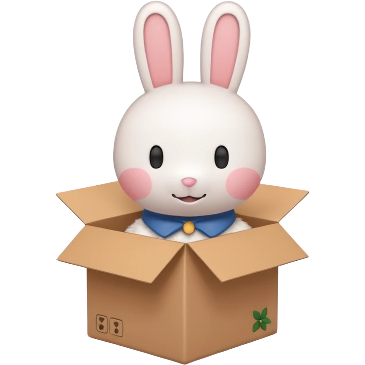 Cute miffy with box emoji