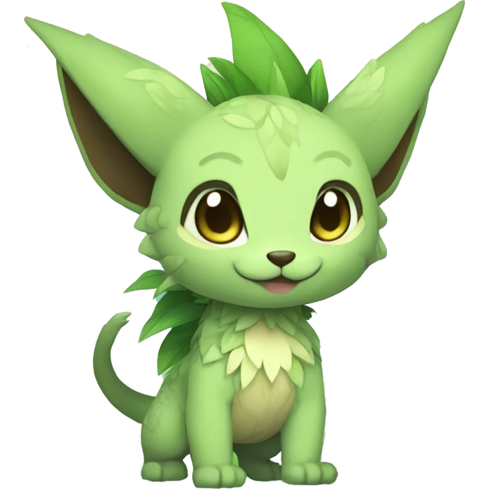 a anthro chibi-style grass-type-ground-type Fakémon-hybrid full body emoji