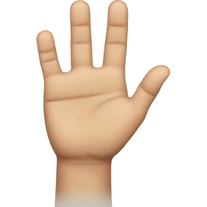 hand palms pointing downwards emoji